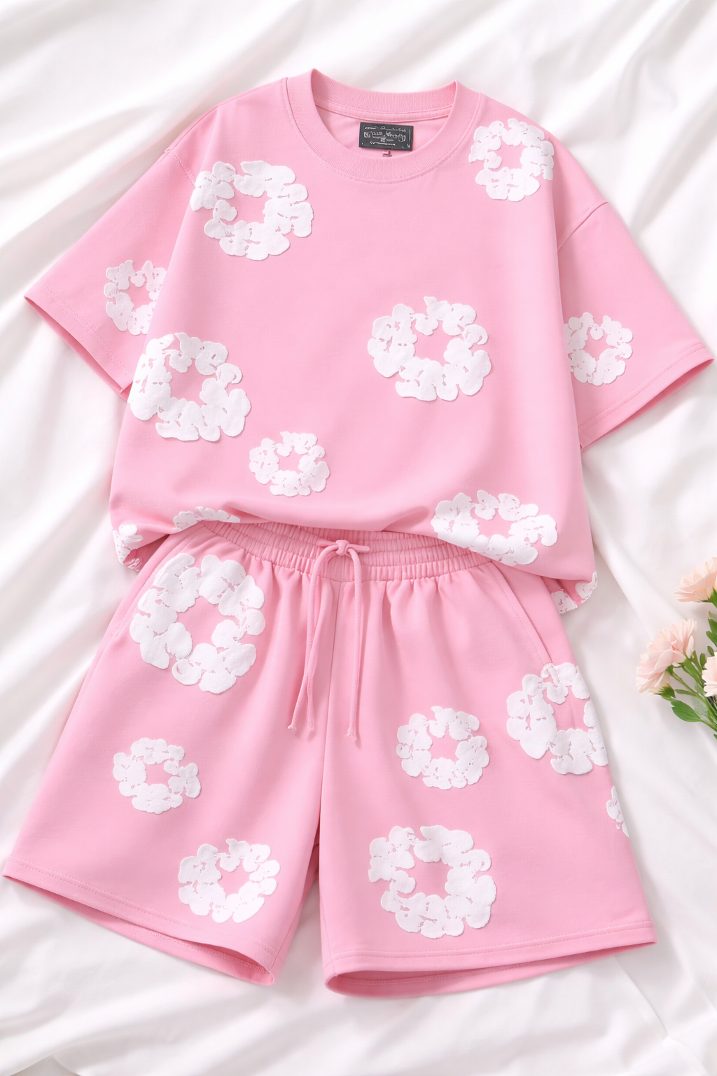 Tiered denim summer suit